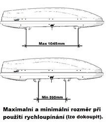 Strešný box HAKR Magic Line 450 - šedý